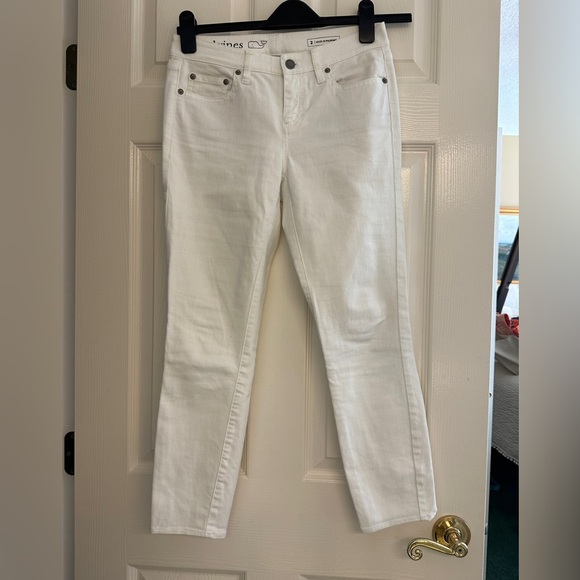 Vineyard Vines White Denim Jeans - Petite Size 2 - Picture 1 of 5